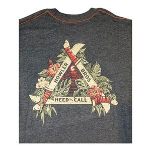 Howler Bros. Men’s Small Heed The Call Charcoal Gray Machete Floral Print Shirt